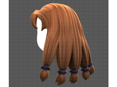Base Hair for girl V69 3D Model