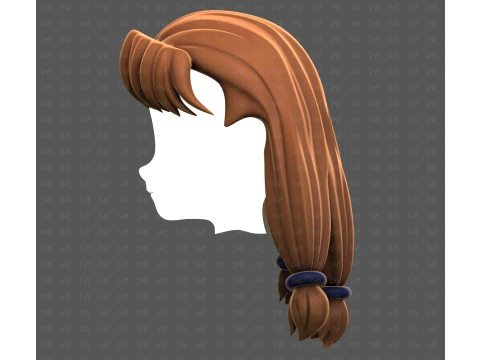 Base Hair for girl V69 3D Model
