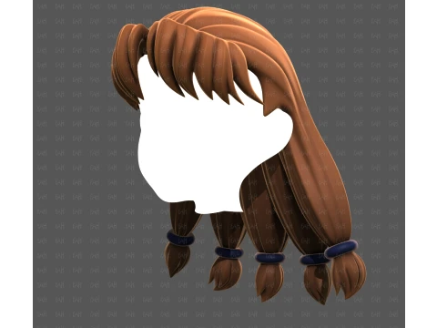 Base Hair for girl V69 3D Model
