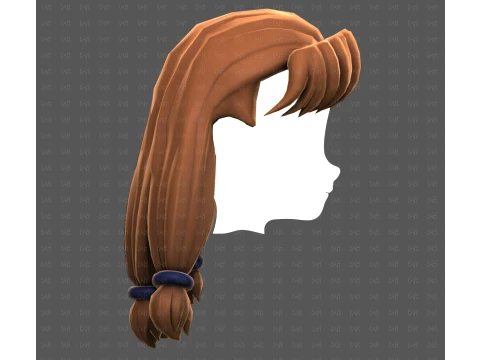 Base Hair for girl V69 3D Model