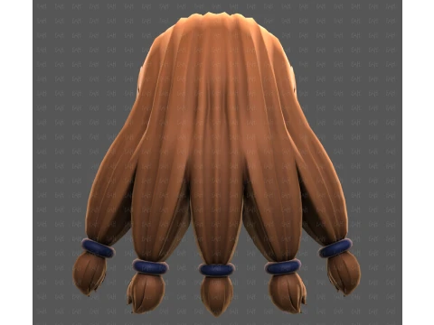 Base Hair for girl V69 3D Model