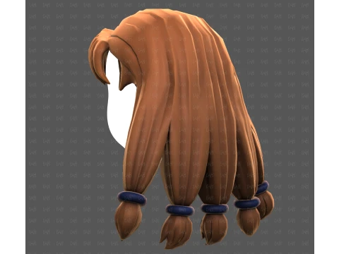 Base Hair for girl V69 3D Model