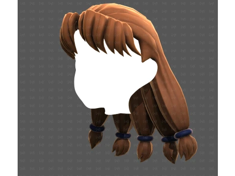 Base Hair for girl V69 3D Model