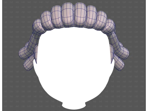 Base Hair for Boy V69 3D Model
