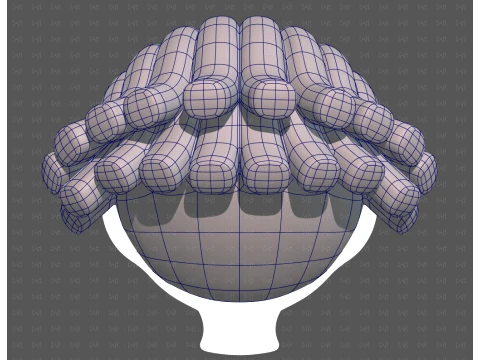 Base Hair for Boy V69 3D Model
