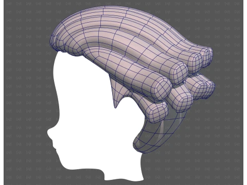 Base Hair for Boy V69 3D Model