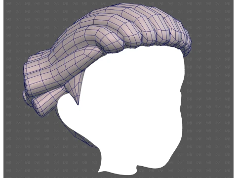 Base Hair for Boy V69 3D Model
