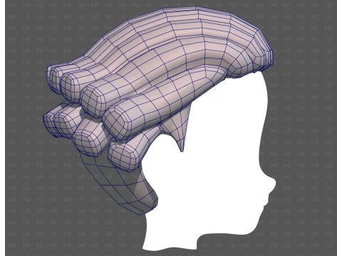 Base Hair for Boy V69 3D Model