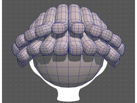 Base Hair for Boy V69 3D Model