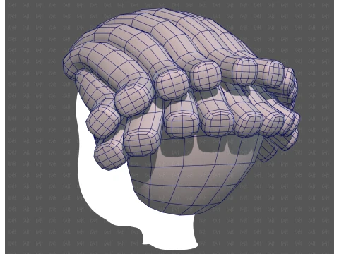 Base Hair for Boy V69 3D Model