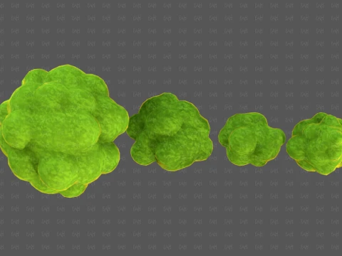 Trees Cartoon V66 3D Model