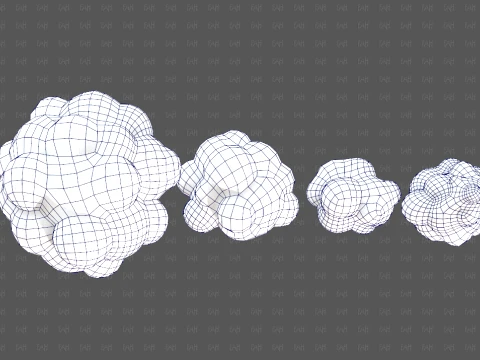 Trees Cartoon V66 3D Model
