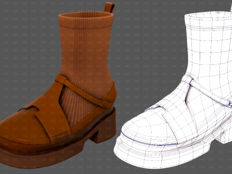 Buty kreskówkiV61 Model 3D