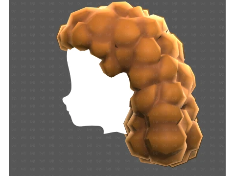 Base de cabelo para menina V70 Modelo 3D