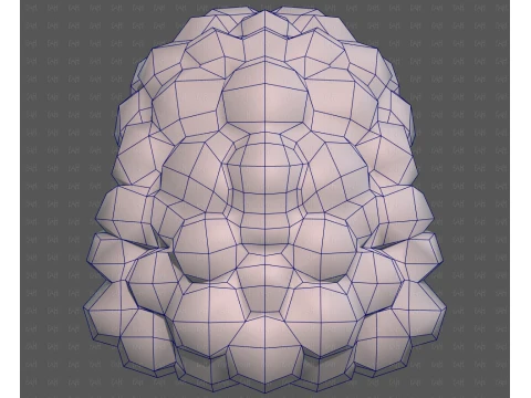Base de cabelo para menina V70 Modelo 3D