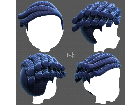 Base Hair for Boy V70 3D Model