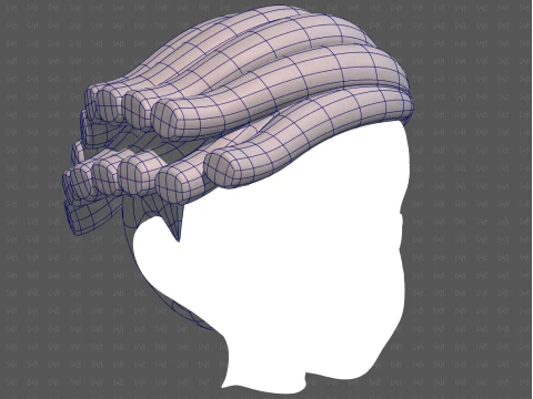 Base Hair for Boy V70 3D Model