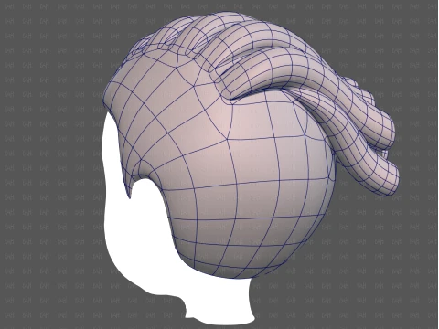 Base Hair for Boy V70 3D Model