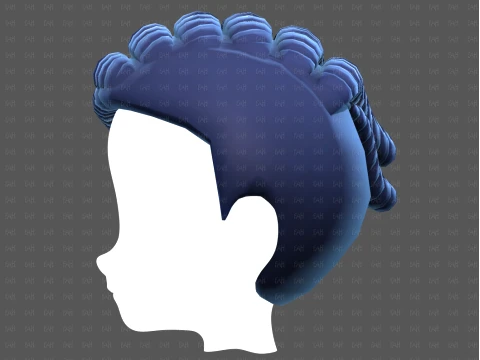 Base Hair for Boy V70 3D Model