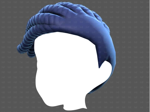 Base Hair for Boy V70 3D Model