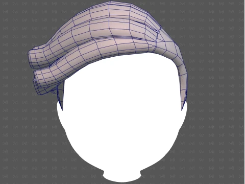 Base Hair for Boy V70 3D Model