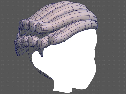 Base Hair for Boy V70 3D Model