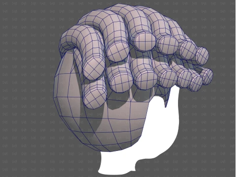 Base Hair for Boy V70 3D Model