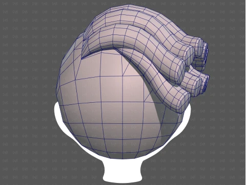 Base Hair for Boy V70 3D Model