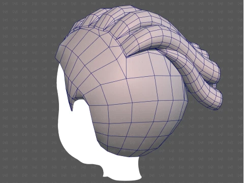 Base Hair for Boy V70 3D Model