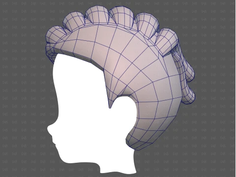 Base Hair for Boy V70 3D Model