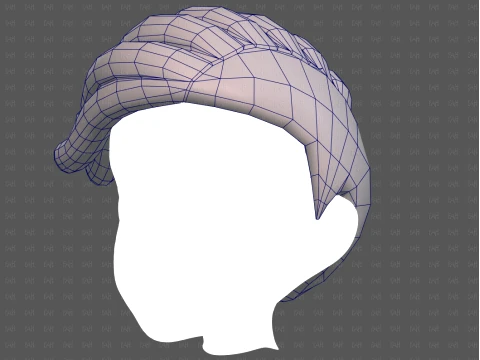 Base Hair for Boy V70 3D Model
