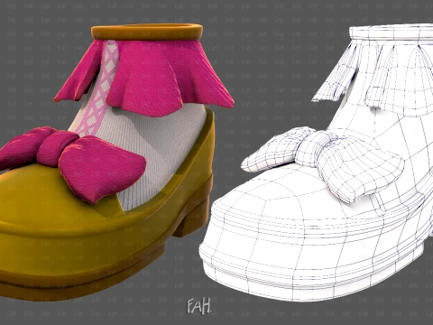 Schoenen cartoonV62 3D Model