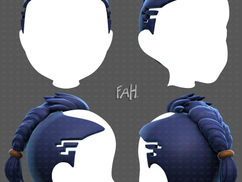 Base Hair for Boy V71 3D Model