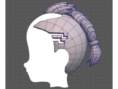 Base Hair for Boy V71 3D Model