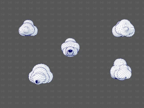 Clouds cartoon V07 3D Model