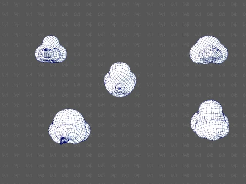 Clouds cartoon V07 3D Model