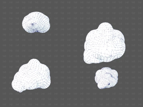 Clouds cartoon V08 3D Model