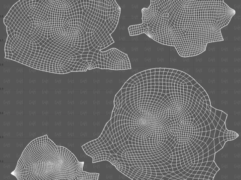 Clouds cartoon V08 3D Model