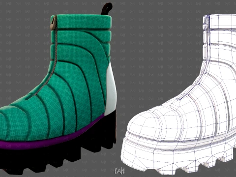 Shoes cartoonV63 3D Model