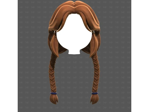 Base Hair for girl V72 3D Model