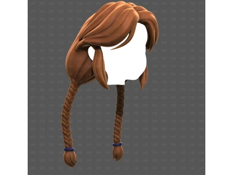 Base Hair for girl V72 3D Model