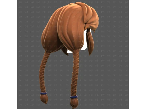 Base Hair for girl V72 3D Model