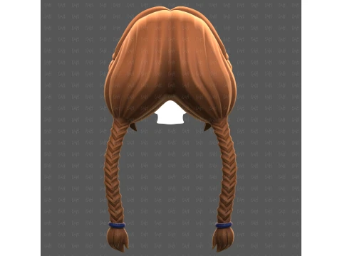 Base Hair for girl V72 3D Model
