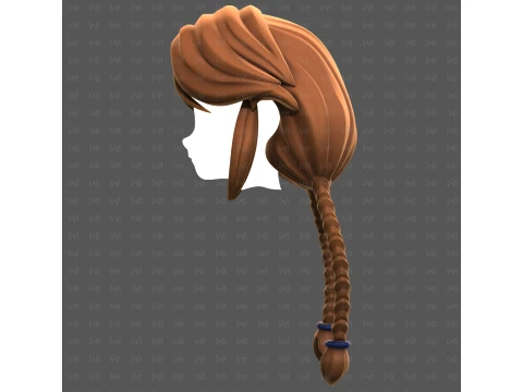 Base Hair for girl V72 3D Model