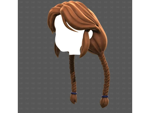 Base Hair for girl V72 3D Model