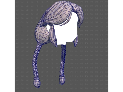 Base Hair for girl V72 3D Model