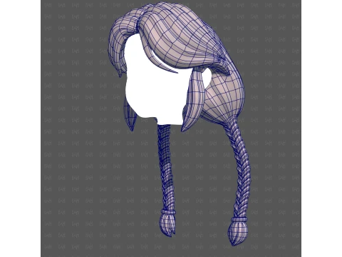 Base Hair for girl V72 3D Model