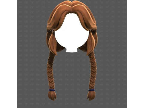 Base Hair for girl V72 3D Model