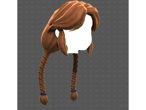 Base Hair for girl V72 3D Model