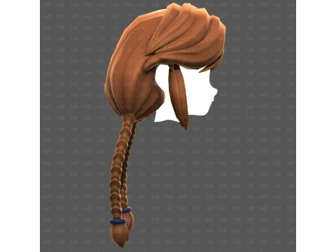 Base Hair for girl V72 3D Model